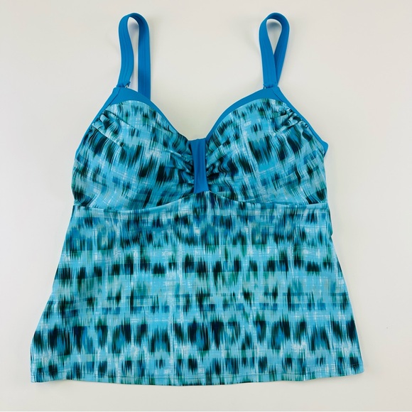 Amoeba Mastectomy Jakarta tankini swimsuit NEW Womens size 16 blue green Beach - Picture 3 of 12